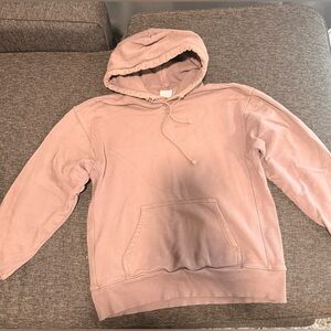 Women Aritzia TNA Cozy Fleece Boyfriend Pullover in Mauve
